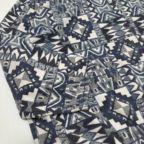 Vintage Paquette Pattern Button Up Hoodie XXL - Picture 2 of 4